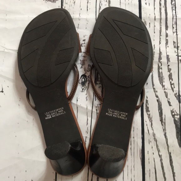 Pesaro Brown Leather Slip-On Sandals 2 - Picture 14 of 16